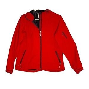 BLACK DIAMOND DOUBLE DIAMOND Unisex Softshell Ski Snow Jacket Faux fur lineRed S